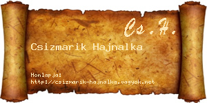 Csizmarik Hajnalka névjegykártya